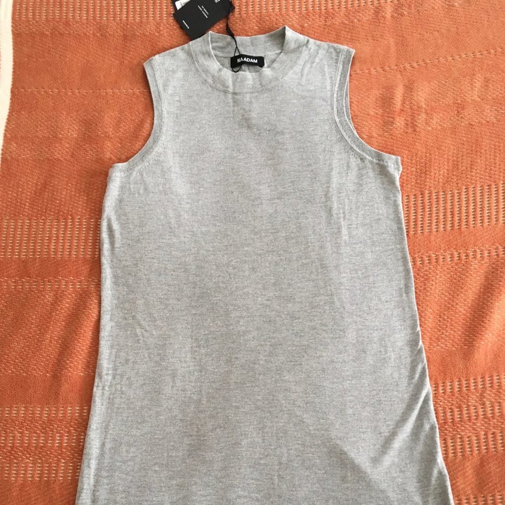 NAADAM Grey Mini Shift dress/tunic NWT